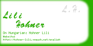lili hohner business card